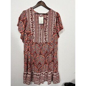 NWT Knox Rose Dress Boho Size 1X Pockets